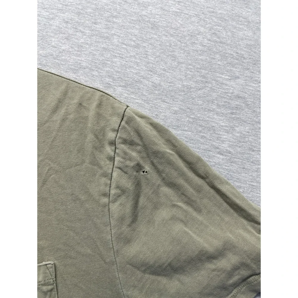 Banana Republic Garment Dyed T Shirt Mens Large Olive Green Crew Neck Cotton